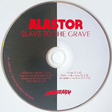 Load image into Gallery viewer, CD with 'Alastor' album cover featuring black and white design with red text.