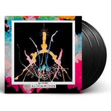 Cargar imagen en el visor de la galería, Vinyl record with colorful cover featuring abstract designs and text.
