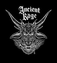 Cargar imagen en el visor de la galería, Album cover art for Ancient Rage featuring a black and white illustration of a stylized, aggressive looking monster with horns.