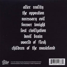 Load image into Gallery viewer, back cover with text of song titles from the band Ancient VVisdom - A Godlike Inferno (Vinyl/Record)