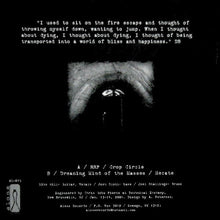 Load image into Gallery viewer, Black and white album cover with text and a tunnel-like graphic