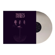 Load image into Gallery viewer, A vinyl record titled 'Ariez' with a dark cover featuring three members of the band standing in silhouette against a purple background. The record is white with a dark center and a black label.
