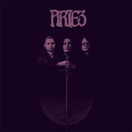 Album cover with three individuals holding a sword, featuring the word 'Aries' at the top.