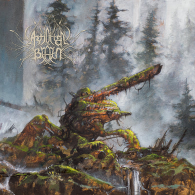 Album cover with a forest scene, moss-covered tank, and band name 'Attila' at the top.
