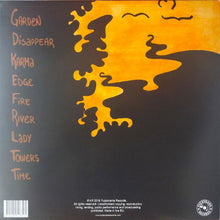 Cargar imagen en el visor de la galería, Vinyl record cover with abstract design and text on a black background