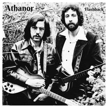 Charger l'image dans la galerie, Black and white album cover with two musicians holding guitars, featuring the text 'Athanor' and 'Flashback'.