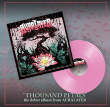 Charger l'image dans la galerie, Album cover art featuring a stylized illustration with a prominent pink lotus flower, trees with roots, and an abstract, fiery background. The text 'AURALAYER' is visible, representing the artist's name.