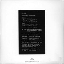 Cargar imagen en el visor de la galería, Back cover of a music album with black text on a white background