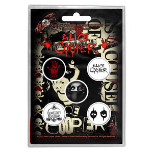 Alice Cooper Button Badge Pack:  Eyes