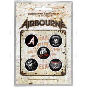 Airbourne Button Badge Pack:  Boneshaker