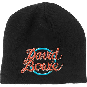 David Bowie - Unisex Beanie Hat:  1978 World Tour Logo (Black)