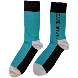 David Bowie - Unisex Ankle Socks:  Circles Pattern (Blue)