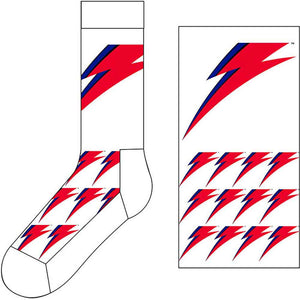 David Bowie - Unisex Ankle Socks:  Flash (White)