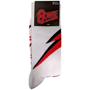 David Bowie - Unisex Ankle Socks:  Flash (White)