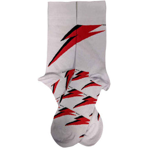 David Bowie - Unisex Ankle Socks:  Flash (White)