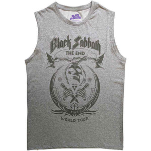 Black Sabbath Unisex Tank Top:  The End Mushroom Cloud (Grey)