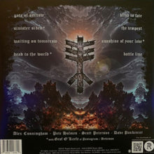 Load image into Gallery viewer, Blackwulf - Sinister Sides back album cover with cross design and text on a dark background
