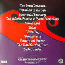 Load image into Gallery viewer, Asteroid - Self Titled back album cover with text and a red and black design on a purple background