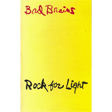 Load image into Gallery viewer, Album cover with 'Bad Brains' and 'Rock for Light' text on a yellow background