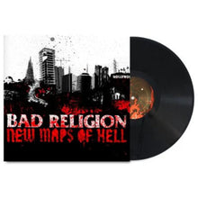 Charger l&#39;image dans la galerie, Vinyl record with &#39;Bad Religion&#39; album cover featuring a cityscape and fiery design.