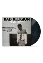 Cargar imagen en el visor de la galería, Vinyl record with 'Bad Religion True North' cover featuring a person and hand illustration.
