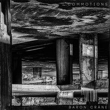 Cargar imagen en el visor de la galería, Black and white abstract architectural artwork with text 'Commotions' and 'Baron Crane'.