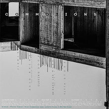 Load image into Gallery viewer, Album cover with text and a barcode design, featuring the word 'Commotions'.