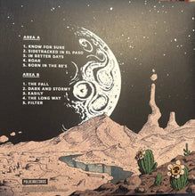 Charger l'image dans la galerie, Album cover with moon and desert landscape, featuring tracklist on a dark background.