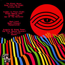 Cargar imagen en el visor de la galería, Album cover with colorful design and text on a black background