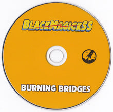 Load image into Gallery viewer, CD with &#39;BlackMackiss&#39; and &#39;Burning Bridges&#39; text on an orange background
