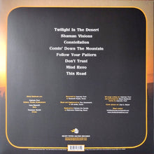 Cargar imagen en el visor de la galería, Black Rainbows - Twilight In The Desert back vinyl record cover.