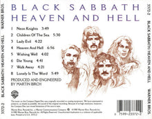 Cargar imagen en el visor de la galería, Black Sabbath - Heaven And Hell back compact disc cover artwork.