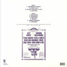 Cargar imagen en el visor de la galería, Black Sabbath - Motor Speedway, Ontario CA April  6, 1974 back vinyl record cover.