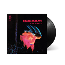 Cargar imagen en el visor de la galería, Black Sabbath 'Paranoid' vinyl album with colorful cover design.