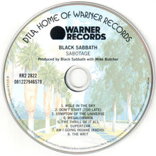Load image into Gallery viewer, Black Sabbath - Sabotage compact disc.