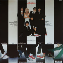 Load image into Gallery viewer, Album cover with a group of people in formal attire on a black and white striped background