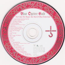 Charger l&#39;image dans la galerie, CD disc of Blue Öyster Cult&#39;s &#39;Don&#39;t Fear The Reaper: The Best Of Blue Öyster Cult&#39; with red and white design.