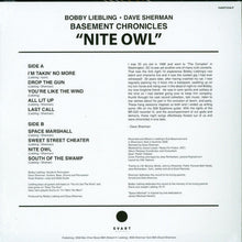 Cargar imagen en el visor de la galería, Album cover with tracklist and credits for 'Nite Owl' by Bobby Liebling and Dave Sherman