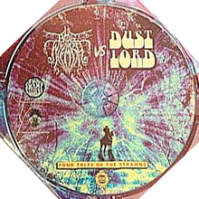 Load image into Gallery viewer, Album cover with text 'Dust Lord vs Lord' and a horse illustration on a colorful background.