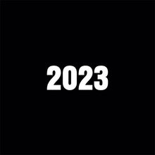 Load image into Gallery viewer, Black album cover featuring the year '2023' in white text centered