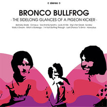 Charger l&#39;image dans la galerie, Album cover for &#39;Bronco Bullfrog&#39; with silhouettes and text on a pink and purple background