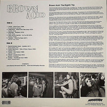 Cargar imagen en el visor de la galería, Brown Acid - The Eighth Trip back vinyl record cover.