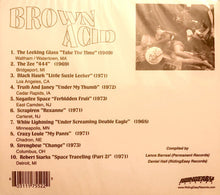 Load image into Gallery viewer, Album back cover with tracklist and band members&#39; names on a sepia-toned background