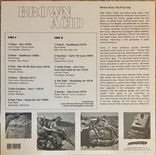 Cargar imagen en el visor de la galería, Brown Acid - The First Trip back vinyl record cover.