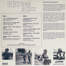 Cargar imagen en el visor de la galería, Brown Acid - The Second Trip back vinyl record cover.