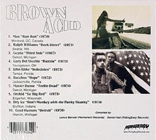 Load image into Gallery viewer, Album cover with text and images of people and a flag, featuring the band &#39;Brown Acid&#39;.