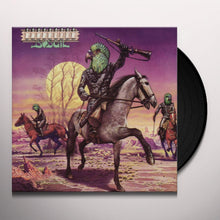 Cargar imagen en el visor de la galería, Budgie - Bandolier front album cover showing a section of black vinyl coming out of sleeve