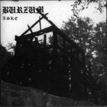 Load image into Gallery viewer, Black and white album cover of Burzum with a dark, eerie structure in a forest setting