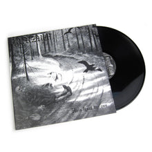 Load image into Gallery viewer, Black and white album cover art for Burzum featuring a dark forest scene with birds flying and a title translation 'If the Light Takes Us'.