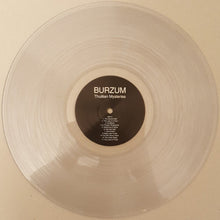 Cargar imagen en el visor de la galería, Vinyl record with 'Burzum' and 'Thulian Mysteries' text on a beige background
